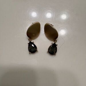 Elegant Gold and Black Earrings